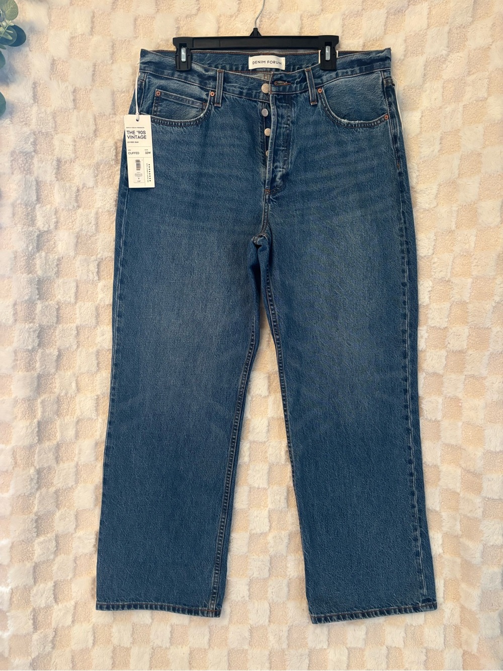 Aritzia Denim Forum Button-Fly Straight Leg Jeans Size 32 100% cotton